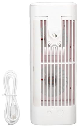 Portable Air Conditioner Multifunction Efficient Silent 3 Speeds 120ml Water Tank Spray Desktop Air Cooler with Night Light