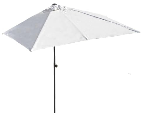 Ombrellone da esterno rettangolare da giardino, baldacchino da spiaggia e terrazza, colore bianco, 250 x 130 cm, nessuna base necessaria, perfetto per rilassarsi in giardino
