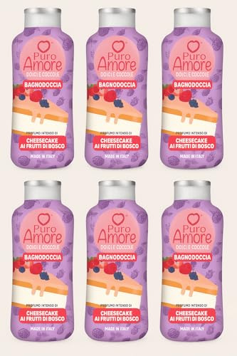 PURO AMORE Bagno Schiuma Cheesecake, 650ml, Confezione da 3 o 6, Fragranza Dolce (6)