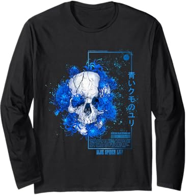 Bulbi Giglio Ragno con Vaporwave Skull Flower Estetica Retro Maglia a Manica