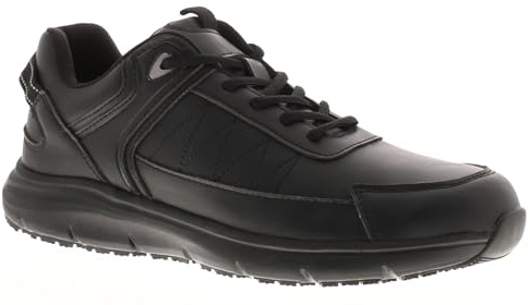 Tradesafe Slide Men's Waterproof Trainer Shoe Ultimate Traction Non-Slip Footwear for Kitchen, Chef, Nurse, Doctor, Hospitality Lightweight All-Day Work Shoe Black 10 UK