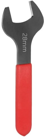 QUARKZMAN Chiavi Inglesi 28mm Metrica, Chiave Aperta Singola Angolo di Sfalsamento 15 Gradi, Piccola Chiave Inglese a Forchetta a Forma di U Gambo Rosso per Riparazione Auto, Mobili
