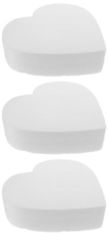 TOVINANNA Base per Torta a Forma di Cuore in Schiuma Bianca 8 Set da 3 Pezzi per Modellazione e Decorazioni Nuziali Base per Esercitazione Creativa di Torte di Compleanno e Feste Shower