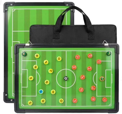 RoseFlower Magnétiques Tableaux Tactiques de Football, Entraîneur de Footbal Futsal Stratégie Panneau kit Soccer Coaching Board Soccer Sports Accessoire avec Marqueur et Gomme