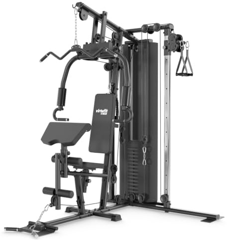 VirtuFit KH200 Homegym Kraftstation – Multifunktionales Fitness‑Kraftgerät mit 80 kg Gewichtsstapel, Pulley System, Ganzkörper Training für Zuhause