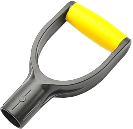 EasyByMall Manico per pala in cloruro di polivinile D-Grip, foro di montaggio da 32 mm, leggero ed ergonomico per pale da neve e rastrelli da giardino