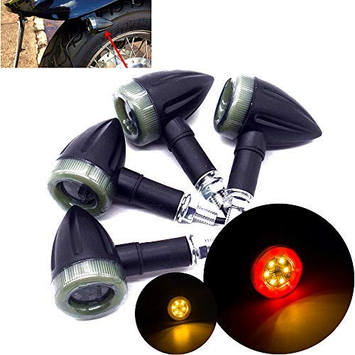 SFONIA 4pcs Intermitentes Moto Indicadores de Motocicleta 13LED Luces de Señal de Giro 12V Luz Indicadora de Giro Impermeable Universal para Moto Scooter Quad Cruiser Off Road