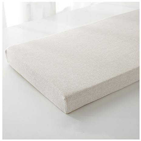 Outdoor/Indoor,Bierbankauflage,strapazierstark und langlebig, Sitzauflage Sitzpolster Bankpolster Polsterauflage Dickes Sitzpolster Sitzbank-Auflage SitzkissenAuflage -G49 Off-white 80×30×3cm(31×12×1.