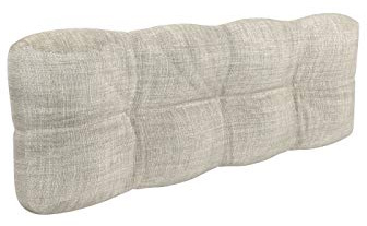 POKAR Cuscino-schienale Imbottito 120x40cm per Divano da Giardino, fodere asportabile e lavabile, Spalliera per Bancali, Interno ed Esterno, DYI - fai da te, senza Pallet, beige