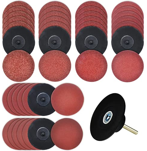 36 Pièces Disques de Ponçage 75mm Disques Abrasifs Ronds Grain 36/60/80/120/240/320 Papier de Verre Sec à l'eau Feuilles Abrasives pour Métal Ponceuse Polissage Auto