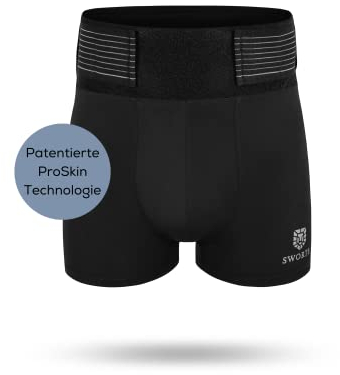 SWORTS Herren CORE Underwear für Rückenentlastung (LWS) ProSkin Rückenbandage-Technologie im Alltag & Sport (Diskrete Rückenstütze)