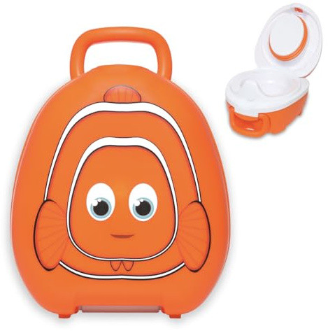 My Carry Potty - Travel Potty, Award-Winning Portable Toddler Toilet Seat for Kids to Take Everywhere (Clownfish)