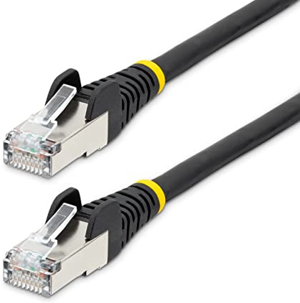 StarTech 7m Cat6a Snagless Ethernet Cable, S/FTP, 100W PoE, LSZH, Black | LSZH, Gold-plated RJ45, Patch Cable, Ethernet Cord, Low Smoke, Zero Halogen, Network, 10Gbps, 27AWG copper, 500MHz