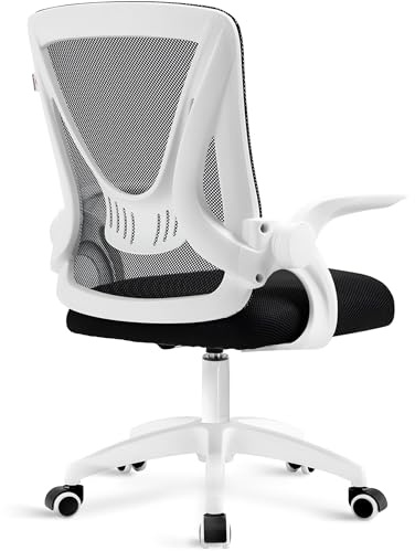 Blisswood Office Mesh Chair With 90° Flip-up Armrest, Ergonomic Swivel Computer Desk Chair With Lumbar Support, Adjustable Height, Back Support 360° Rotation For Home Office