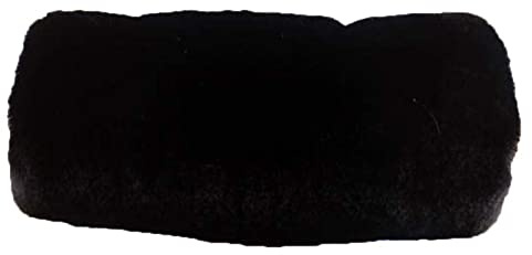 Faux Fur Hand Muffs Winter Warm Hand Warmers Gloves (Black)