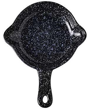 LUCBEI Lasagnera Pirofila in Ceramica Opaca con Manico, Piatti Rotondi, Piatti da Portata for Bistecca, Pasta e Insalata (Rotondi), 8,1 Pollici x 6,1 Pollici Teglie da Forno (Color : B)