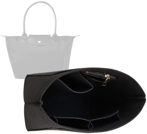 Lckaey Handtaschen-Organizer-Einsatz für Le Pliage Neo Handtaschen, Premium-Filz-Organizer, Schwarz 2, M
