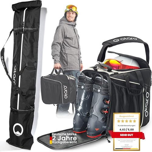Otaro Set Sacca porta sci e Borsa Scarponi Sci (Classic | 44 L) | Marchio Tedesco d'Eccellenza | Ottimo Rapporto Qualità-Prezzo | Borsa per sci, set porta sci, zaino sci, sacca impermeabile
