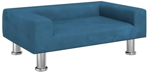 vidaXL Hundebett Blau 70x45x26,5 cm Samt