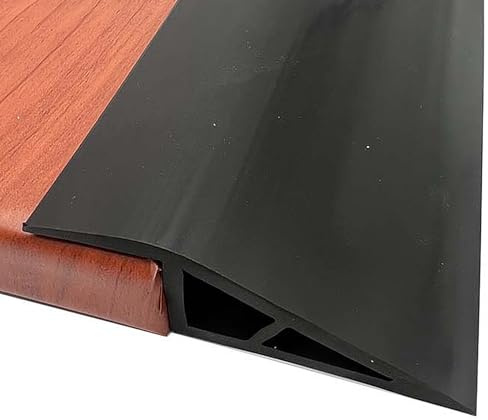 Schwellenrampe Rollstuhlrampe, Türschwellenrampe Selbstklebend, Rampe Türschwelle, Schwelle Übergangsschiene, Bordsteinrampe für Badezimmer, Türöffnungen, Türen (2cm/schwarz 1m)
