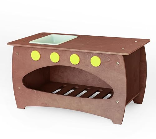 Mud Kitchen for Children with UV and Water Protection Coating, Wooden Table and Chairs, Children's Outdoor Garden Kitchen, Mud Kitchen