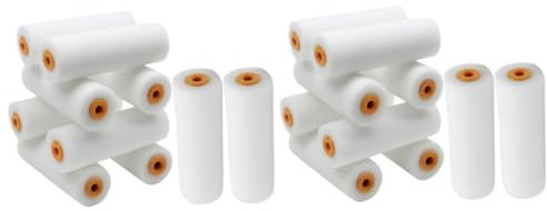 Toyvian 20pcs Sponge Paint Roller Covers for Wall Painting Small Roller Sleeves for Easy Replacement Suitable for Water-Based Paints Efficient and Compact Design