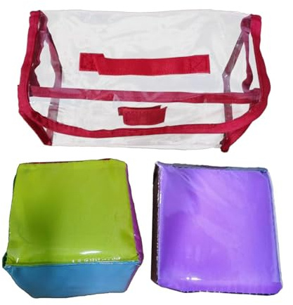 Folpus Dados educativos con Ranuras para Tarjetas, 2 Unidades, Ayuda didáctica, Accesorios para lanzar Dados, Dados Blandos con Bolsa de Almacenamiento,