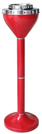 TCDHICY Aschenbecher Vertikaler Aschenbecher for Badezimmer, Aufzugseingang, Wohnzimmer, überdachtes Büro, großer Standaschenbecher Desktop-Aschenbecher(Red)