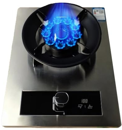 GAROEN Cuisinière à gaz, cuisinière au Propane à brûleur Unique, brûleur au Propane de 17 060 BTU, Convient aux Appartements, dortoirs, Camping-Cars, extérieur (Silver NG)