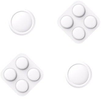 playvital Copri Levette Analogiche e Cover Tasti Silicone Set per Nintendo Switch 2, 2 Gommini Thumb Grip Joystick Caps & 2 Pezzi Copri Tasti Direzionali Pulsanti ABXY per Joycon 2, Bianco