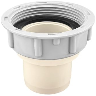 Qrity 1Pcs Kitchen Sink Drain Pipe Connector, 54mm Female Threaded Nut with Φ40mm Pipe Plug Core, Threaded Drain Pipe Adapter Reducer for Connecting Pipes