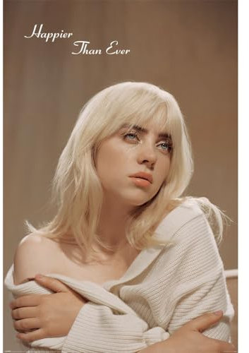 Pyramid International Billie Eilish (Happier Than Ever) Maxi Poster – Premium Quality 61cm x 91cm Wall Art for Bedroom, Office or Dorm – Great Gift for Fans & Collectors