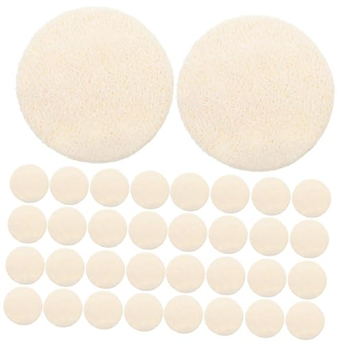 Hohopeti 36 Stück Gesichtspeeling Loofah Pads Natürliche Reinigungspads für Sanfte Exfoliation Vielseitig Einsetzbar als Duschschwamm oder Geschirrtuch