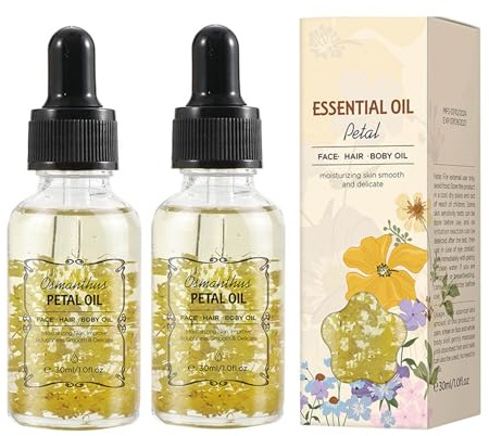 Lot de 2 huiles capillaires biologiques - Huile de massage naturelle pour le corps - Nourrit et régénère la vitalité de la peau - Lisse les cheveux crépus et leur donne de la brillance - 30 ml (taille