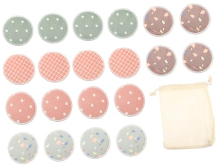 HONITANO Bambus Make up Entferner Pads 8cm Wiederverwendbar Schadstofffrei Waschbar Mit Aufbewahrungstasche Gesichtsreinigungspads Für Sensible Haut Umweltfreundlich
