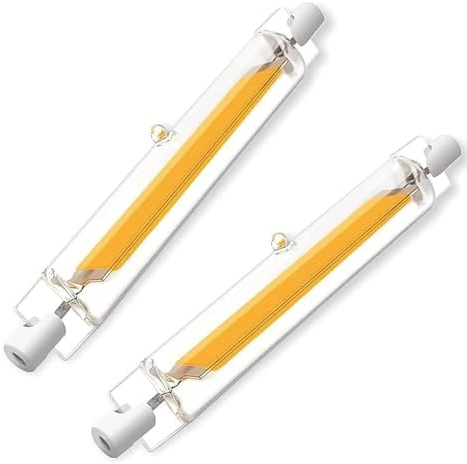 MJGFD R7S LED 118mm 20W Dimmerabile Lampadina, LED R7S 118mm Equivalenti a 200W Lampada Alogene, Bianco Caldo 3000K 2000LM, Illuminazione Fascio 360°, Nessuno Sfarfallio, 2pcs
