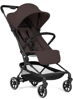hauck Ultraleichter Carbon Reisebuggy, Handgepäck, Lite N Care Choco | German Design Award 2026, einhändig klappbar mit Tragegurt, UV-Schutz 50+ XL Netzfenster, Liegeposition ab Geburt bis 22 kg