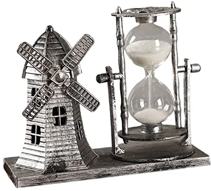 Fxzqgnh Decorativa Orologio Sabbia Scultura Statuetta Vetro Ferro Design Vintage Perfetta Come Ornamento per Scrivania Adatta a Regalo