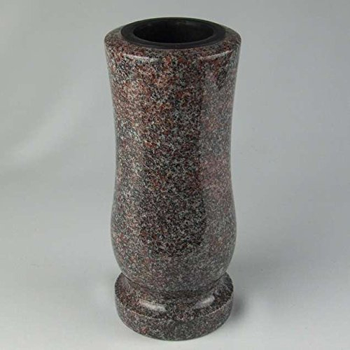 designgrab Grabvase Taille-medium Paradiso aus poliertem Paradiso, rotbraun-blaugrau – 25×12 cm, schlank-zylindrisch, hochglanzpoliert