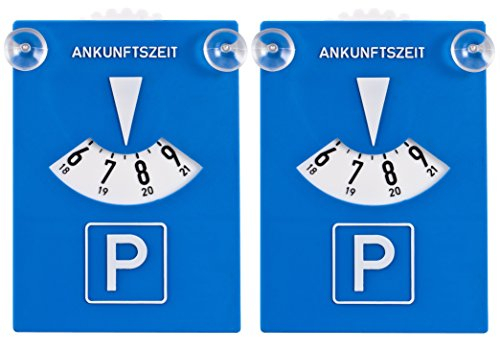 DIYexpert 2er Pack Parkscheibe Kunststoff mit Saugnäpfen