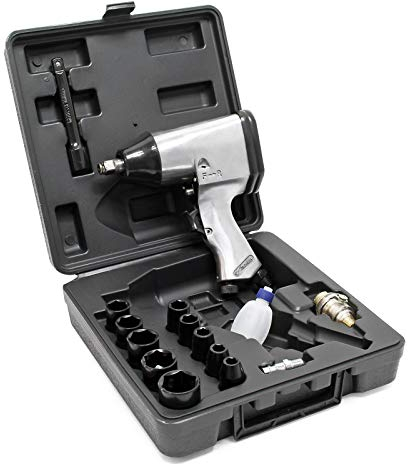 Druckluft Schlagschrauber Set 17tlg 320Nm Luftdruck Druckluftschrauber Schrauber Schlagschraubersatz