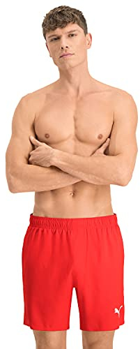 PUMA Herr Puma Zwemshort för män badbyxor röd, S EU, röd, M