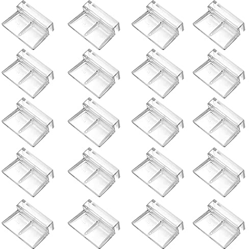 20 Stücke Aquarium Abdeckung, Aquarium Unterstützung Halter, Aquarium Glasabdeckung Clip, 6 mm Klar Acryl Universal Aquarium Acrylhalterung für Randlose Aquarien