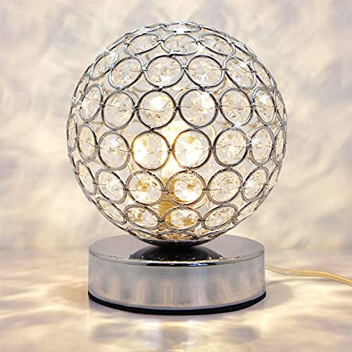 Modern Crystal Ball Table Lamp Chrome Base with G9 5w Warm White M0244F