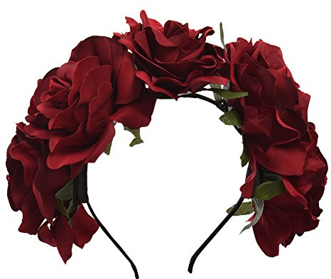 COSDREAMER Gothic Lolita Rose Blume Stirnband Punk Krone Haarbänder