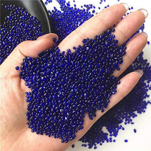 MCWJ 50 g 2-5mm K5 Cobalto Vidrio Azul Grava Grava Stone Rock Polaco Aquarium Espécimen Curación de Cristal