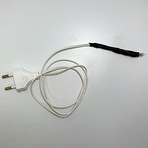 Micro lampadina a filamento 220v + spina effetto fuoco