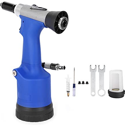 Pneumatic Riveter, Professional Pneumatic Rivet Gun Set Air Riviting Gun Hydraulic Air Riveter Tool for Rivets 2.4/3.2/4.0/4.8mm, KP-708/708X(KP-708X (self-Priming))