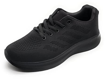 Scarpe Donna Sneakers Sportive Ginnastica Running Tennis Sportive Casual Comode Camminare Fitness Palestra Schecter Traspiranti Leggere in Rete per la Corsa a Piedi di Lavoro Nero 41