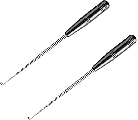 Jagowa 2 Stück Angelhaken Entfernung Edelstahl Disgorger mit Aufbewahrungsrohr Fischhaken Schnellentferner Werkzeug Haken Separator Angeln Extractor (schwarz)